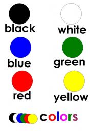 English worksheet: colours