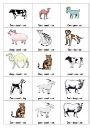 English Worksheet: farm animals