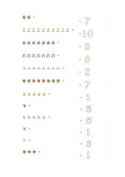 English worksheet: 1-10 Number Match