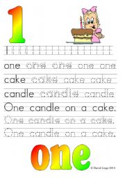 Know Your Numbers 1, 2 and 3: colour and B & W (six worksheets)