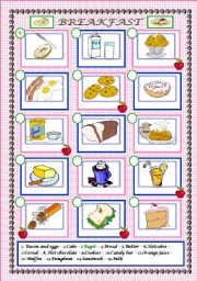 English Worksheet: What would you like for breakfast?