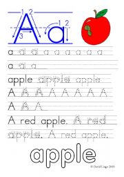 English Worksheet: Letter Formation Worksheets and reuploaded Learning Letters Aa and Bb: 8 worksheets