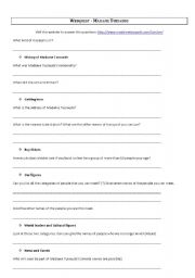 English Worksheet: Madame Tussauds - Webquest