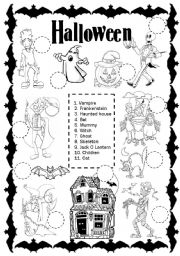 English Worksheet: Halloween