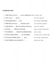 English Worksheet: Conditionals Quiz