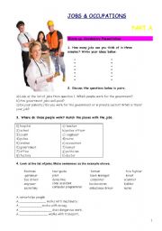 English Worksheet: Jobs and occupations. Job interview