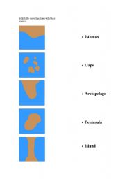 English worksheet: Land Forms