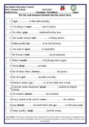 English Worksheet: adding s simple present