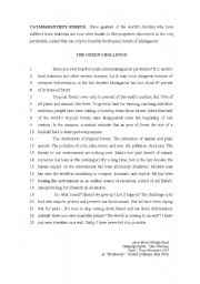 English Worksheet: THE GREEN CHALLENGE - VERBO HAVER