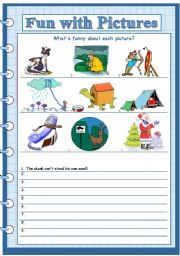 English Worksheet: fun with pictures 8