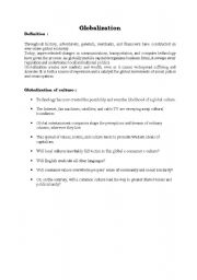 English Worksheet: Globalization