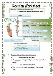 English Worksheet: past simple