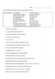 English Worksheet: Punctuation Worksheet 02