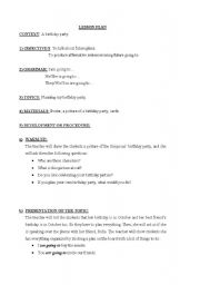 English Worksheet: Lesson plan- 