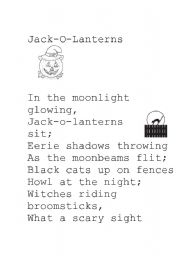English worksheet: Jack-O-Lanterns