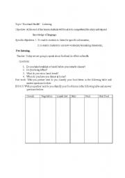 English Worksheet: Food and health