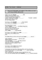 English worksheet: Our House