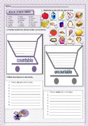 English Worksheet: Food