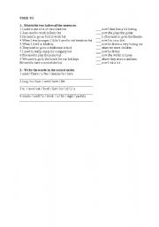 English worksheet: Used to