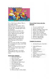 English Worksheet: Simpsons Activities