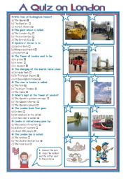 English Worksheet: A Quiz on London