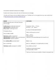 English worksheet: Restaurant Roleplay Language