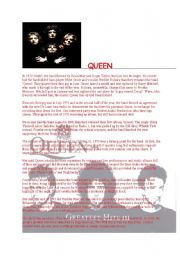 A reading passage (rock group QUEEN)