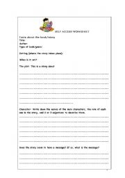 English worksheet: Extensive weekly Activity Worksheet