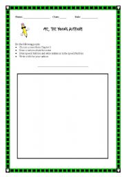 English worksheet: Me, The Young Author!