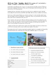 English Worksheet: Natural disaster:Tsunami report