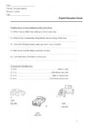 English Worksheet: test