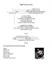 English worksheet: Again by Lenny Kravitz