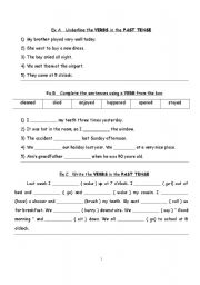 English worksheet: Past Tense