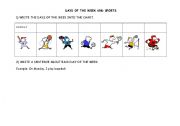 English worksheet: Days of the Week and American Sports