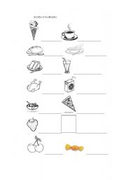 English worksheet: Food and past simple