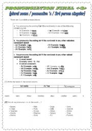 PHONETICS - FINAL S - SONG