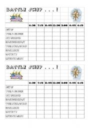 English Worksheet: Battleship time