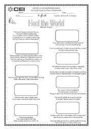 English Worksheet: Heal the World