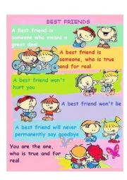 English Worksheet: Best Friends