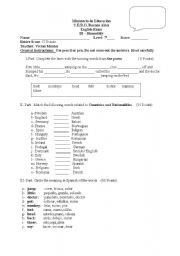 English worksheet: Final Test