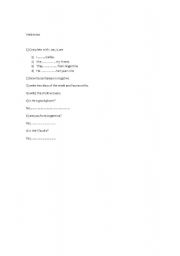 English worksheet: verb to be