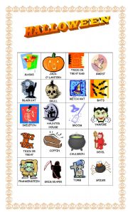 English Worksheet: Halloween pictionary