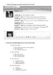 English Worksheet: instant messaging