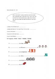 English Worksheet: Personal informations-Demonstartive pronouns