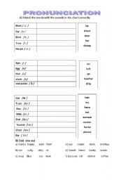 English worksheet: practice of vowels