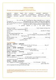English Worksheet: world of work