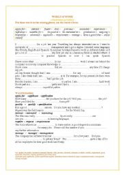 English Worksheet: world of work