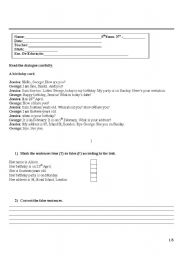 English worksheet: English test