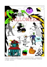 English Worksheet: HALLOWEEN