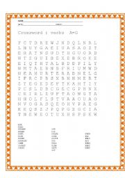 English Worksheet: irregular verbs wordsearch